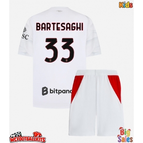 AC Milan Davide Bartesaghi #33 Replica Away Stadium Kit for Kids 2026-27 Short Sleeve (+ pants)